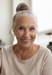 older woman smiling