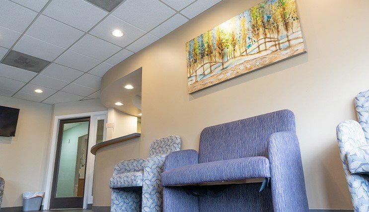 Dental office waiting room
